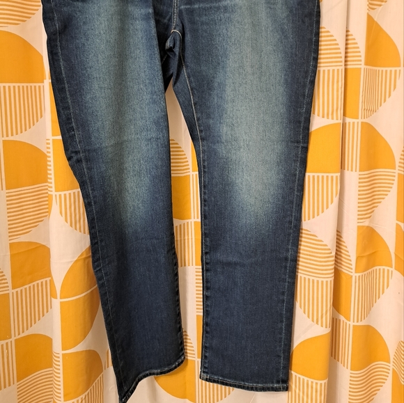 Mens Uniqlo Slim Straight Stretch Blue Jeans 42x32 - Picture 5 of 6